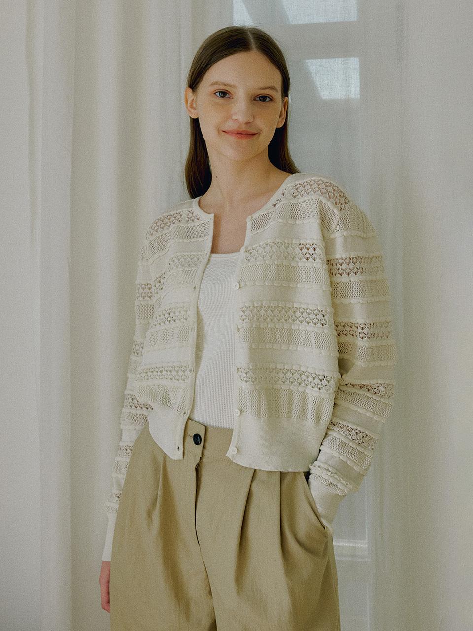 OTHEMENT by vocavaca Lace Crochet Knit Cardigan - 2colors