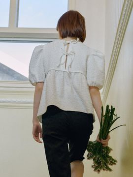 OTHEMENT by vocavaca Lea Volume Ribbon Blouse - 2colors