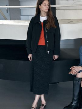 OTHEMENT by vocavaca OTHEMENT Stripe Jacquard H-line Skirt (VC2533SK401M)