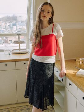 OTHEMENT by vocavaca See-through Dot Skirt