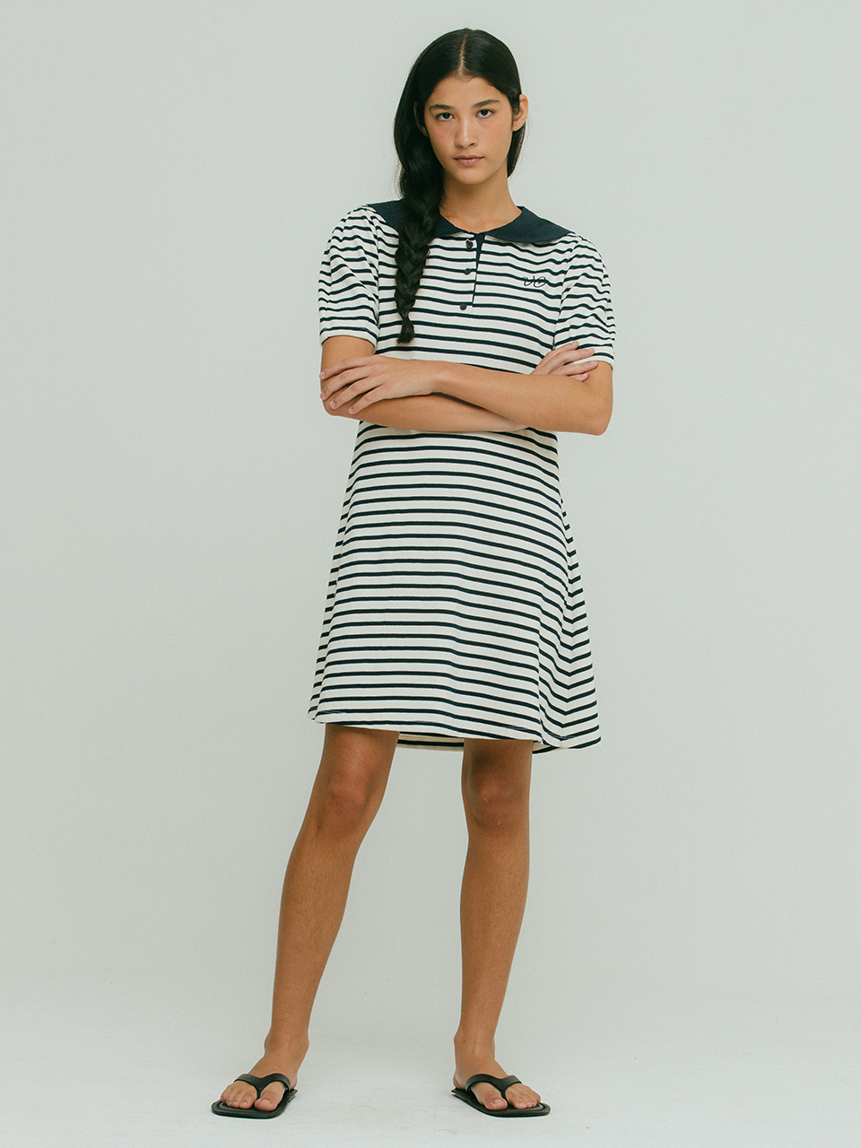 OTHEMENT by vocavaca Stripe Sailor Dress_Navy