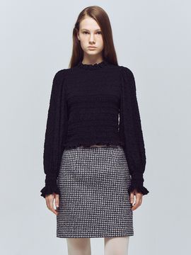 OTHEMENT by vocavaca Tweed H-Line Mini Skirt