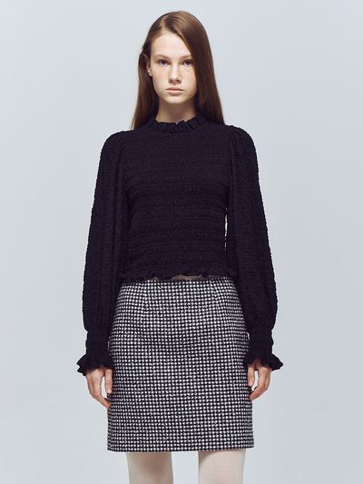 OTHEMENT by vocavaca Tweed H-Line Mini Skirt