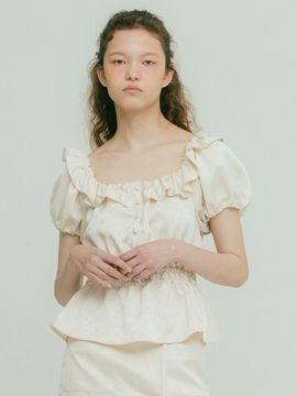 OTHEMENT by vocavaca Vrit Frill Dot Blouse_2 Colors