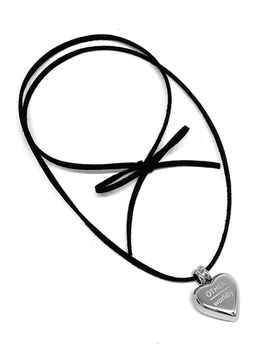 OTHER-worldly Heart Surgical Pendant Necklace [Black Suede]