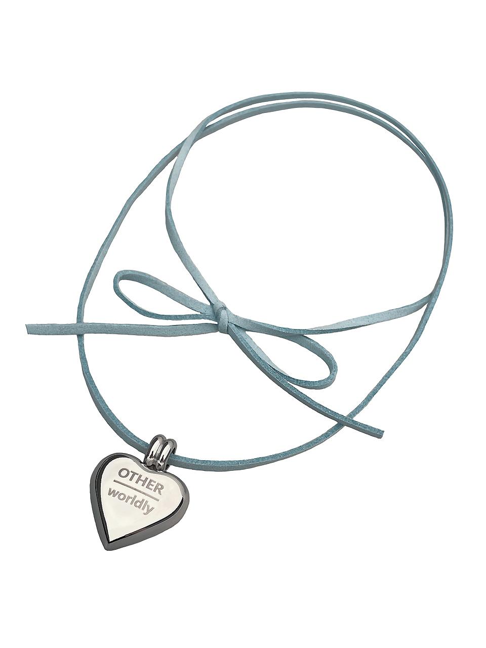 OTHER-worldly Heart Surgical Pendant Necklace [Blue Suede]