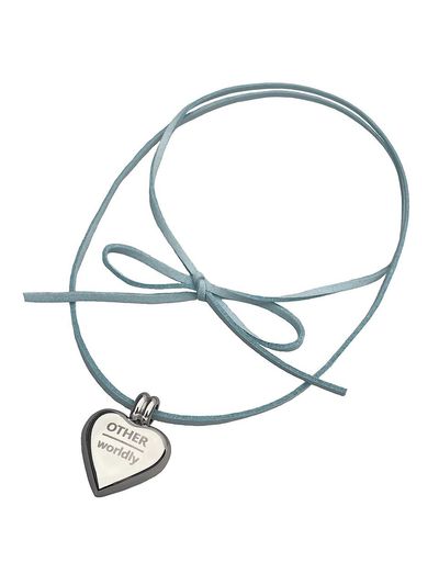 OTHER-worldly Heart Surgical Pendant Necklace [Blue Suede]