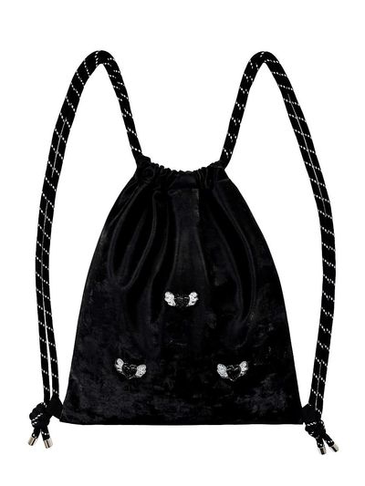 OTHER-worldly Heart Wings Gym Sack Backpack [Black]