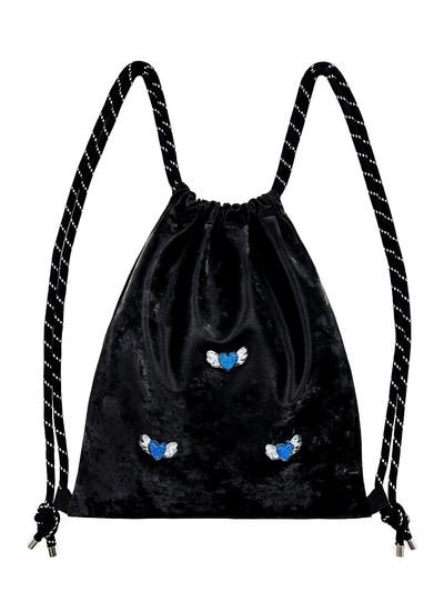 OTHER-worldly Heart Wings Gym Sack Backpack [Blue]