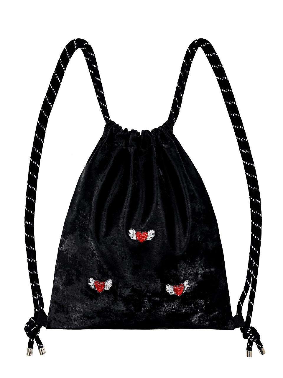 OTHER-worldly Heart Wings Gym Sack Backpack [RED]