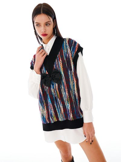 OTHER-worldly Over-fit Vest [Ribbon Purple]