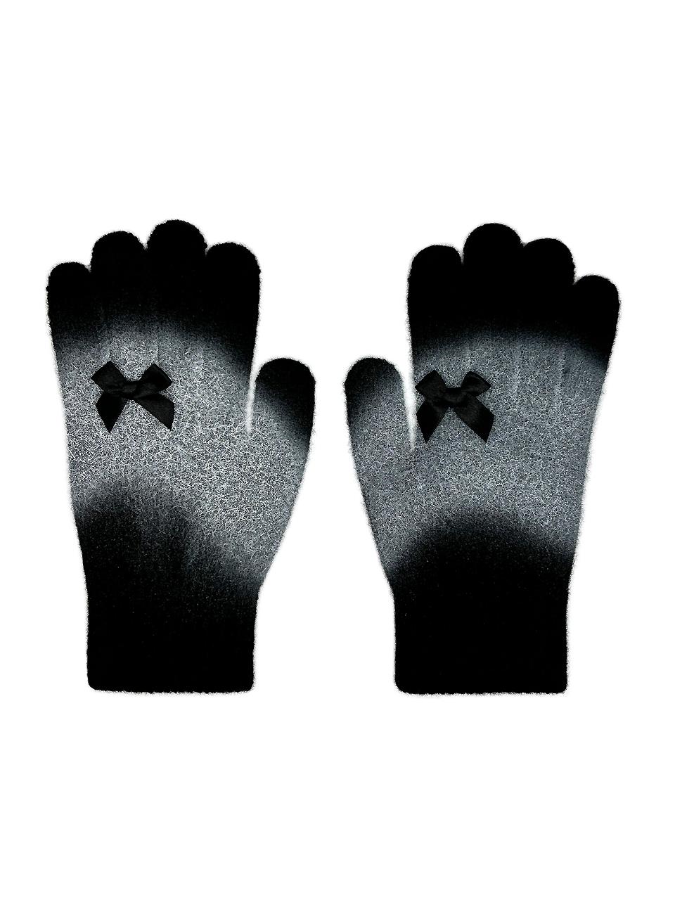 OTHER-worldly Pussycat Wool Ribbon Gloves [Black]
