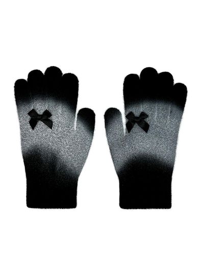 OTHER-worldly Pussycat Wool Ribbon Gloves [Black]