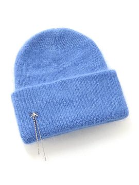OTHER-worldly Ribbon Chain Soft Wool Beanie [Blue]