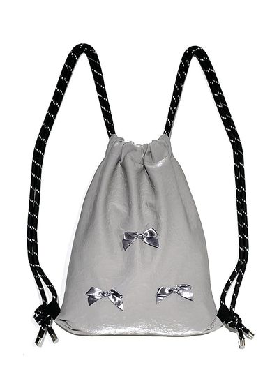 OTHER-worldly Ribbon Gym Sack Backpack [Gray]