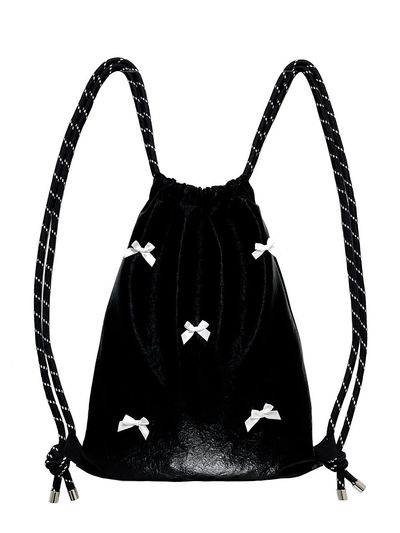OTHER-worldly Ribbon Gym Sack Backpack [WHITE]