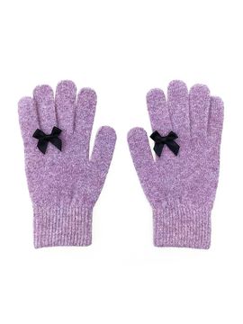 OTHER-worldly Ribbon Wool Gloves [Snow PURPLE]