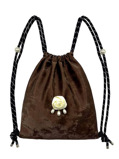 OTHER-worldly Rose Drop Pearl Gym Sack [BROWN]