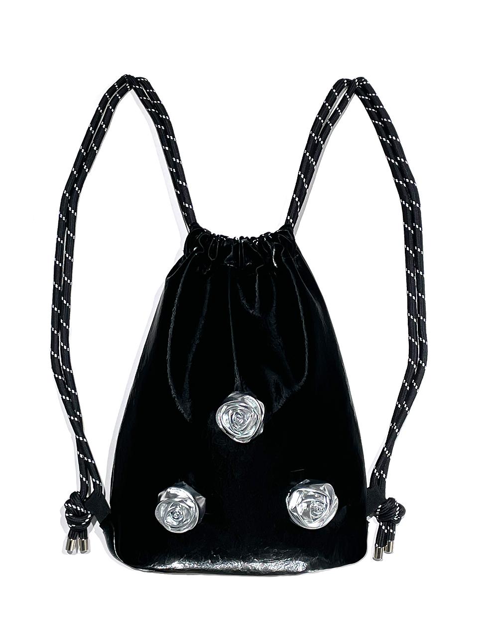 OTHER-worldly Silver Rose Gym Backpack [Black]