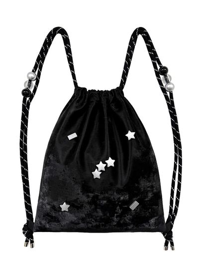 OTHER-worldly Silver Star Gym Backpack [Black]