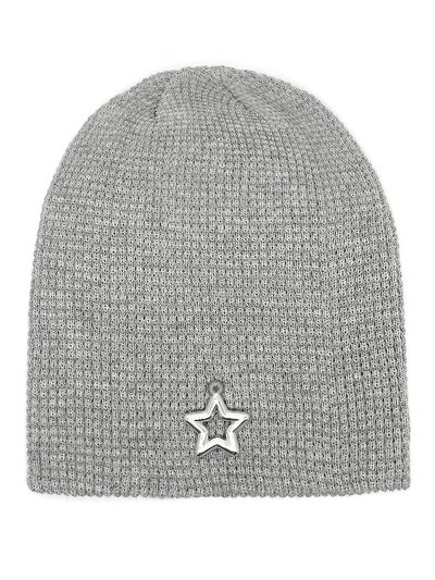OTHER-worldly Star Summer Knit Beanie [Gray]