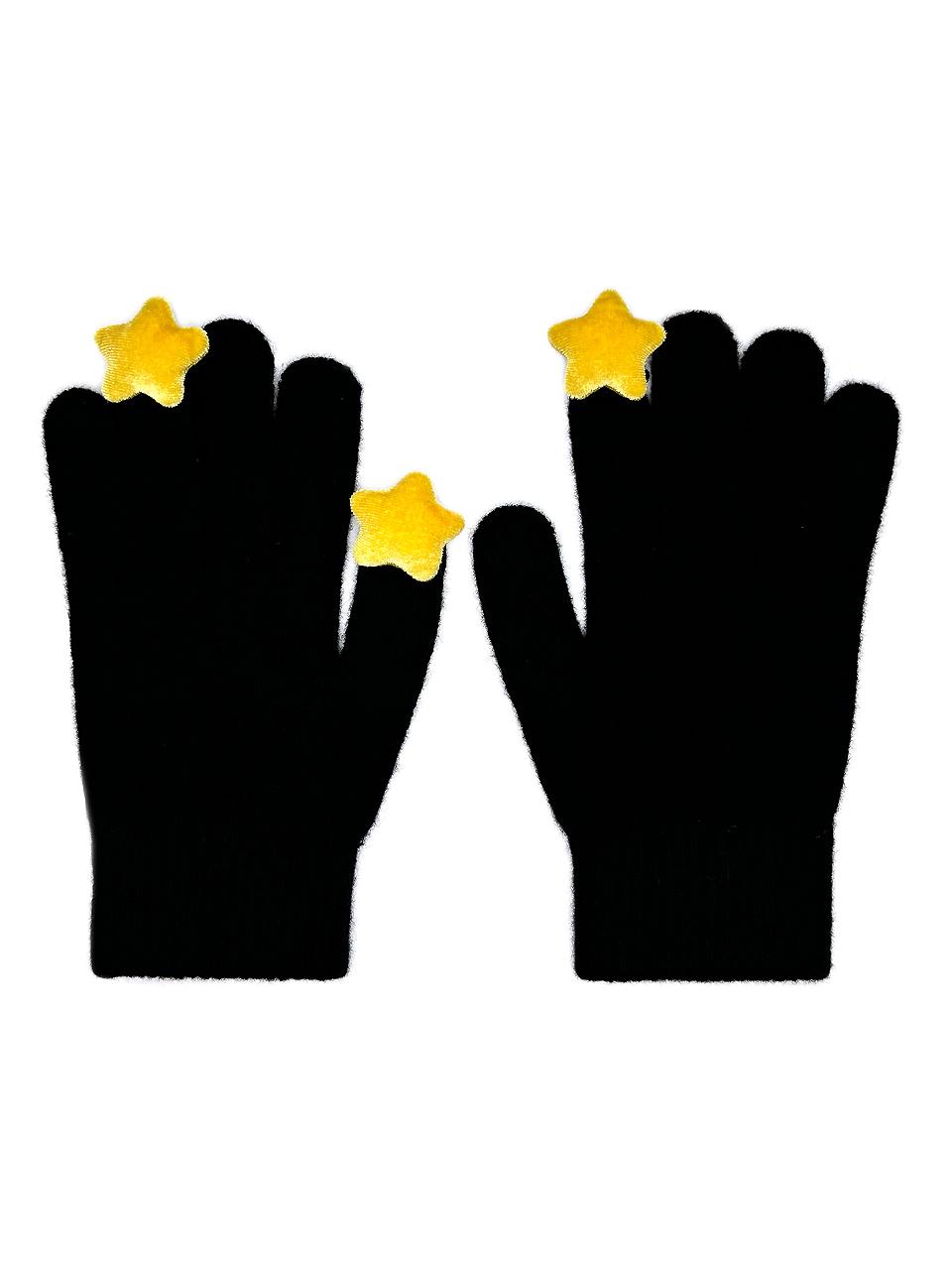 OTHER-worldly Star Wool Gloves [Black]