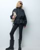 & Other Stories & Other funnel neck jacket with cinch waist in black - 4