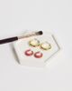 & Other Stories & Other Stories 2-pack stackable hoop earrings in coral and gold-Multi - 2