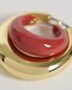 & Other Stories & Other Stories 2-pack stackable hoop earrings in coral and gold-Multi - 3