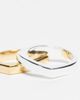 & Other Stories & Other Stories 2 band slim square ring in silver tone and gold tone-Multi - 2