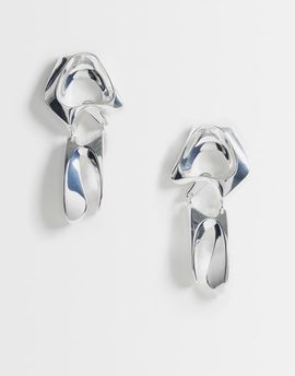 & Other Stories & Other Stories abstract drop earrings in silver