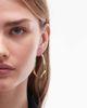 & Other Stories & Other Stories abstract hoop earrings in gold tone - 2