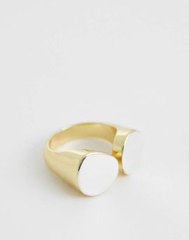 & Other Stories & Other Stories abstract ring in silver tone