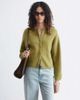 & Other Stories & Other Stories alpaca and wool blend cardigan with button front in olive green - 1