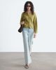 & Other Stories & Other Stories alpaca and wool blend cardigan with button front in olive green - 4