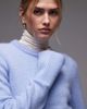& Other Stories & Other Stories alpaca and wool blend crew neck knit sweater in light blue - 3