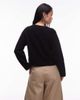 & Other Stories & Other Stories alpaca and wool cardigan with button front in black - 2