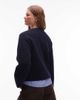 & Other Stories & Other Stories alpaca and wool cardigan with button front in blue-Navy - 4