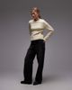 & Other Stories & Other Stories alpaca blend and wool crew neck knit sweater in butter yellow - 3