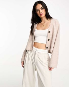 & Other Stories & Other Stories alpaca blend cardigan in beige melange-Neutral