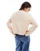 & Other Stories & Other Stories alpaca blend textured knit cardigan in off white - 4