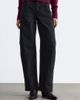 & Other Stories & Other Stories Anja Cut barrel leg jeans with turn up in black - 4
