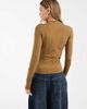 & Other Stories & Other Stories asymmetric ruched long sleeve jersey top in brown - 4