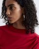 & Other Stories & Other Stories asymmetric ruched long sleeve jersey top in burgundy-Red - 2