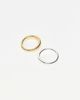 & Other Stories & Other Stories band ring set in silver and gold tones-Multi - 2