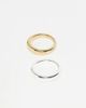 & Other Stories & Other Stories band ring set in silver and gold tones-Multi - 3