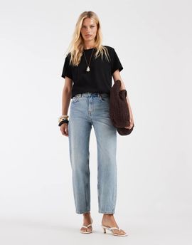 & Other Stories & Other Stories barrel fit jeans in light blue wash
