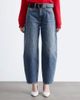 & Other Stories & Other Stories barrel leg jeans with ankle crop in medium-blue wash - 1