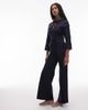 & Other Stories & Other Stories belted jumpsuit with patch pockets in navy blue-Black - 3