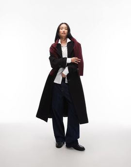 & Other Stories & Other Stories belted wool coat in black